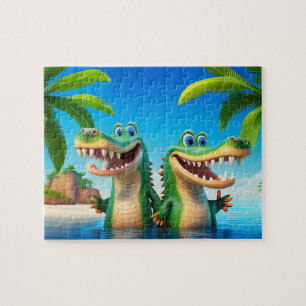 Kids Crocodiles Jigsaw Puzzle - Tropical