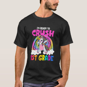 Kids Crush 1st Grade First Grade Dabbing Unicorn B T-Shirt
