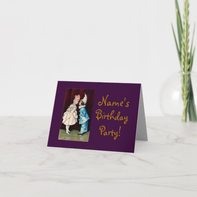 Kids Curtsy CHANGE COLOR ~ Card (Front)