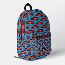 Kid&#39;s custom backpack with cool race car pattern
