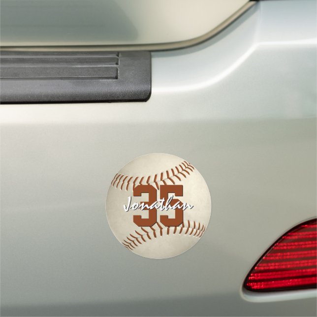 Kids custom baseball softball gym locker or car magnet (In Situ)