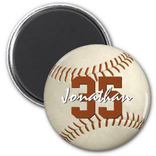 Kids custom baseball softball personalized magnet