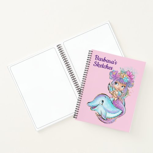 Kids Custom Mermaid  Notebook