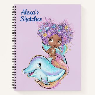 Kids Custom Mermaid Sketch 
