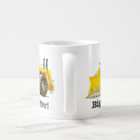 Personalized Concrete Mixer Mug. Coffee Mug With Yellow Cement