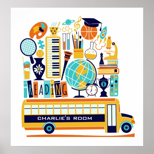 Kids' Custom Name School poster (Front)