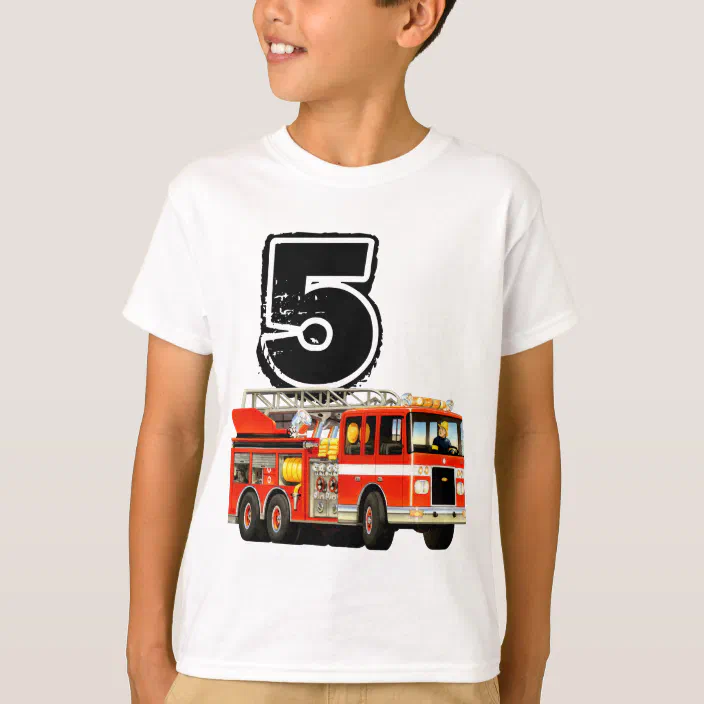 BOys Firetruck Shirt Boys Firetruck Personalized Shirt