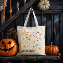 Kids Customizable Trick-or-Treat Canvas Tote Bag