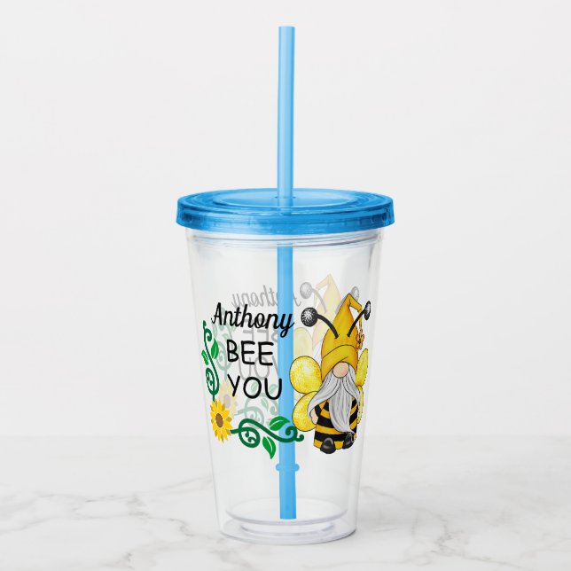 Kids Customize Bee You Acrylic Tumbler (Front)