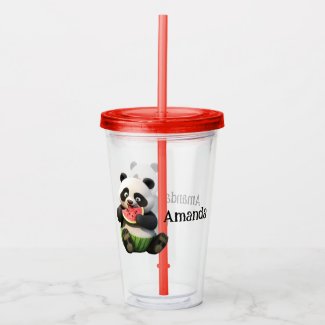 Kids Customize Panda Bear Acrylic Tumbler