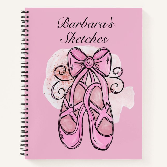 Kids Customized Ballet Sketch Notebook (Front)