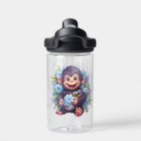 Monkey Water Bottle Kids Water Bottle Custom Water Bottle Monkey Gift Baby  Monkey Water Bottle Child Water Bottle Sippy Cup 