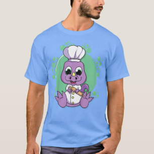 Kids Cute Baby Dinosaur Chef Dino Cooking Buddy So T-Shirt