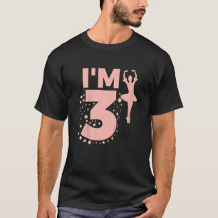 Kids Cute Ballerina 3rd Birthday Girls Ballet Birt T-Shirt