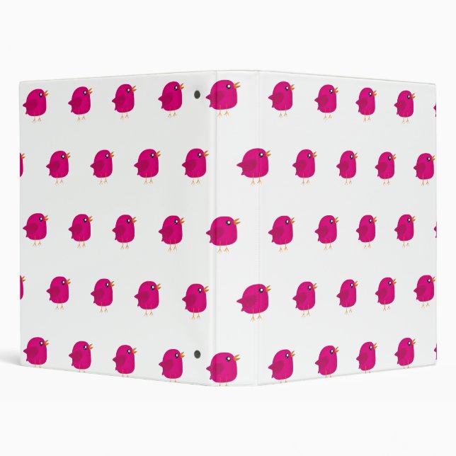 Kids cute birdy   3 ring binder (Background)