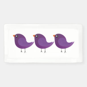 Kids cute birdy banner