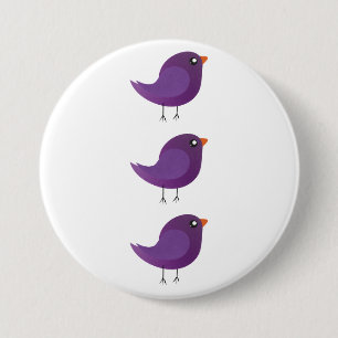 Kids cute birdy button