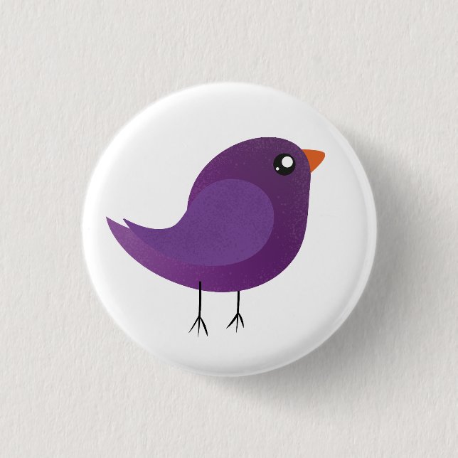 Kids cute birdy  button (Front)