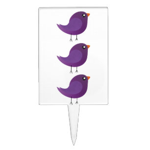 Kids cute birdy cake topper
