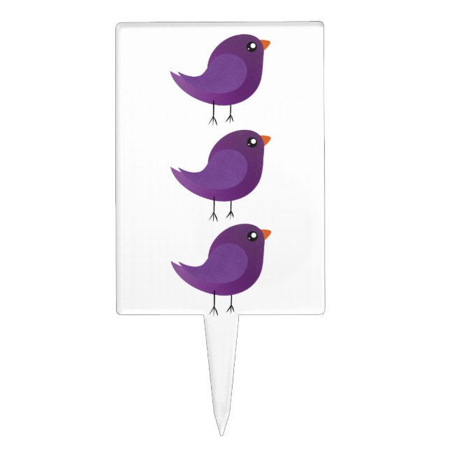 Kids cute birdy  cake topper (Front)