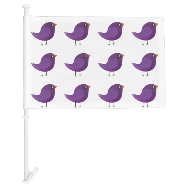 Kids cute birdy  car flag (Front)