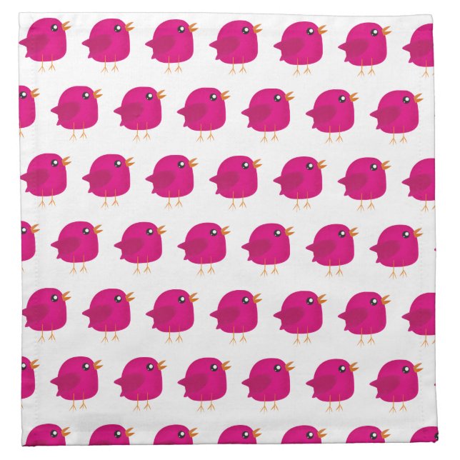 Kids cute birdy  cloth napkin (Front)