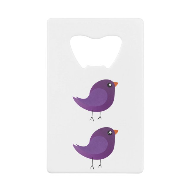 Kids cute birdy  credit card bottle opener (Front)