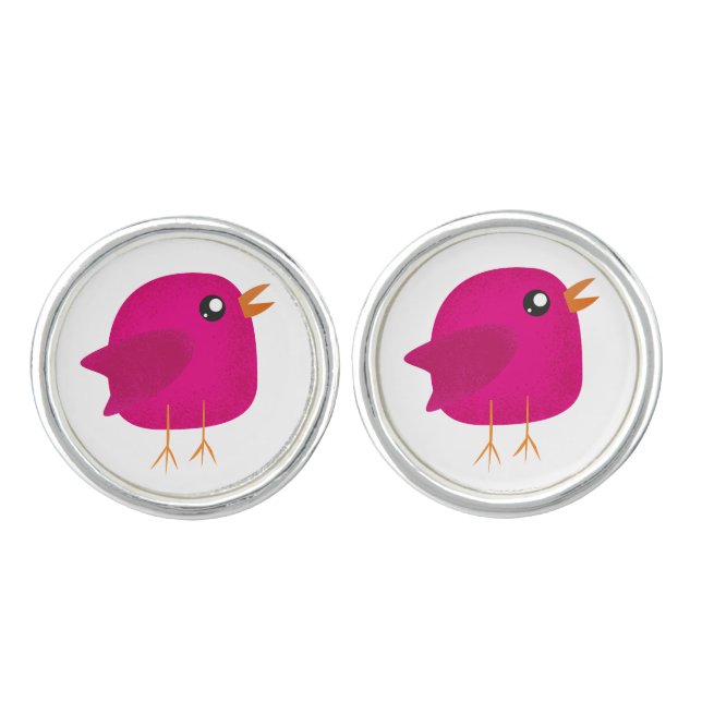 Kids cute birdy   cufflinks (Front)