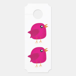 Kids cute birdy door hanger