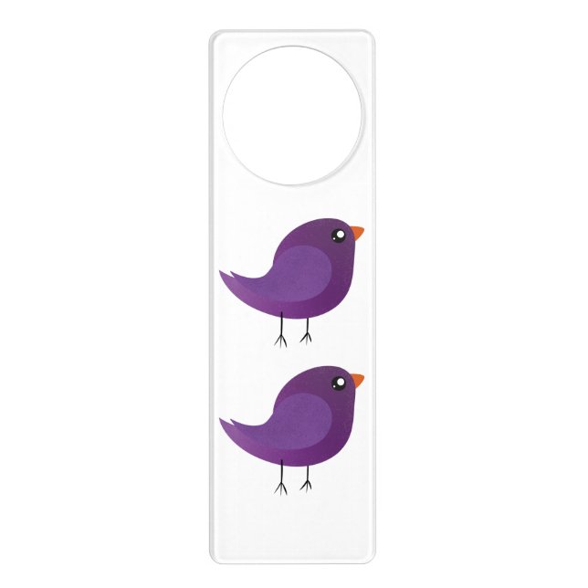 Kids cute birdy  door hanger (Front)