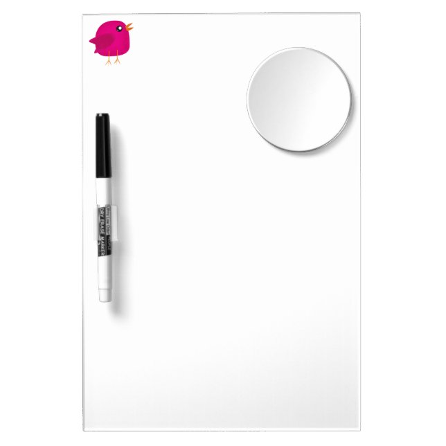 Kids cute birdy   dry erase board with mirror (Front)