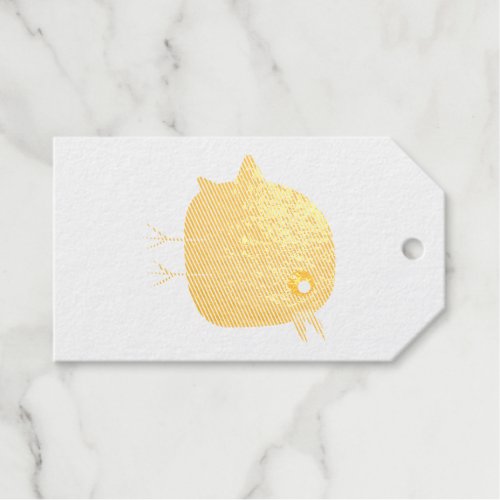 Kids cute birdy   foil gift tags