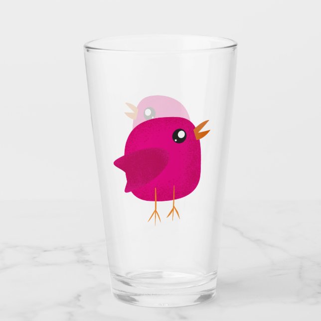 Kids cute birdy  glass (Front)