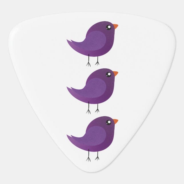 Kids cute birdy  guitar pick (Front)