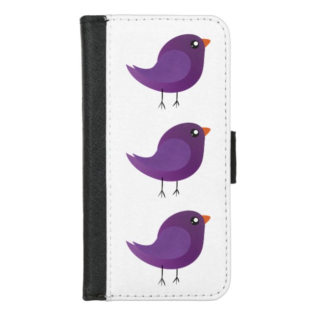 Kids cute birdy  iPhone wallet case (Front)