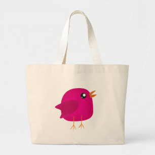 Kids cute birdy large tote bag