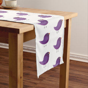 Kids cute birdy long table runner