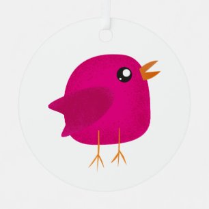 Kids cute birdy metal ornament