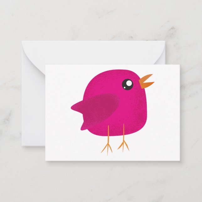 Kids cute birdy    note card (Front)
