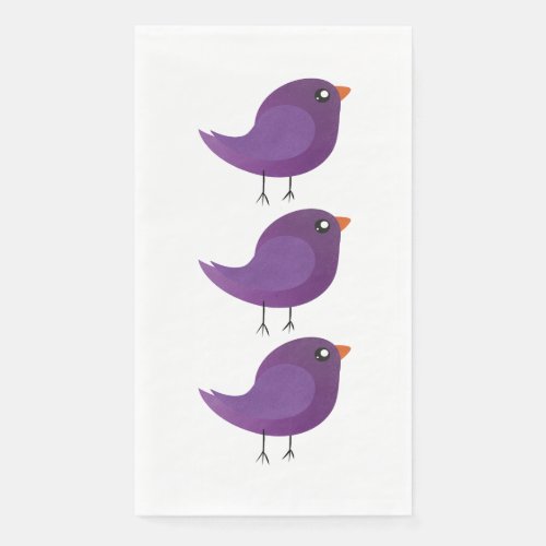 Kids cute birdy  paper guest towels