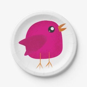 Kids cute birdy   paper plates