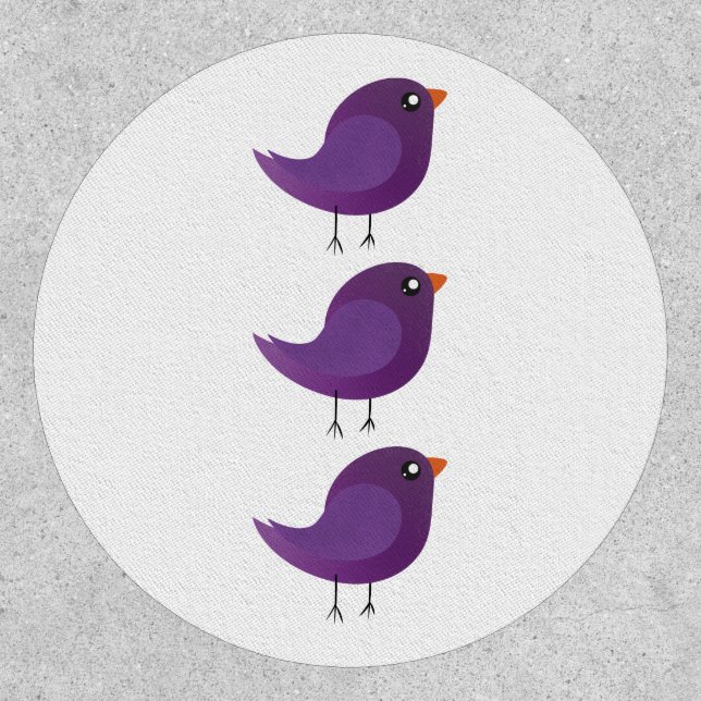 Kids cute birdy  patch (Front)