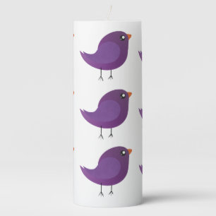 Kids cute birdy pillar candle
