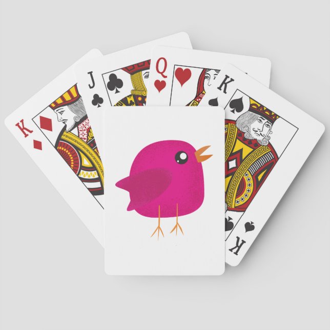 Kids cute birdy  poker cards (Back)