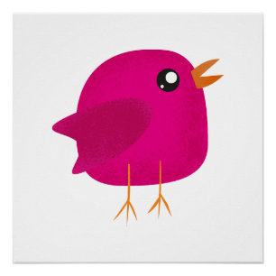 Kids cute birdy poster