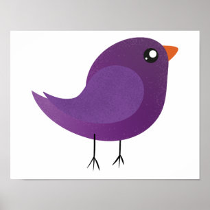 Kids cute birdy poster