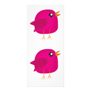 Kids cute birdy rack card