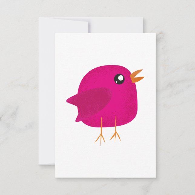 Kids cute birdy    RSVP card (Front)