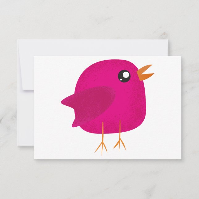 Kids cute birdy   save the date (Front)