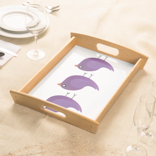 Kids cute birdy  serving tray (Front)